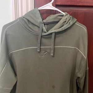 Dark Green GYMSHARK pullover hoodie size Medium